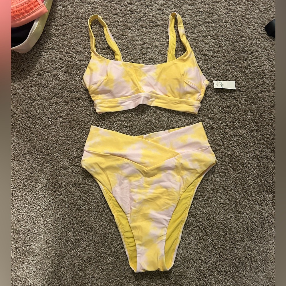 aerie Tie-Dye High-Waist Bikini Set